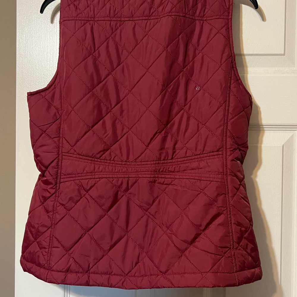 Allegra K red quilted vest size M - Picture 2 of 5